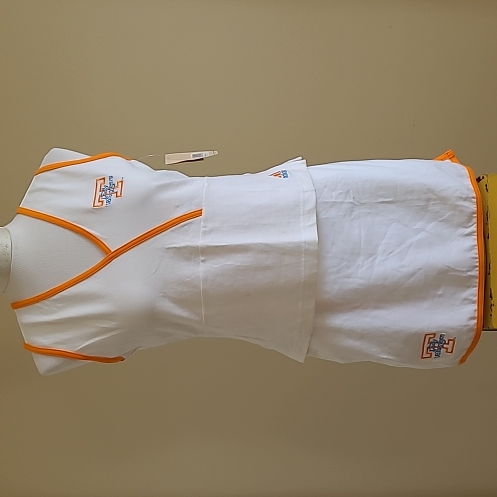 RARE Vintage Tennessee Lady Vols NEW UT ADIDAS Tennis Top White Racer Back Large - Picture 6 of 13